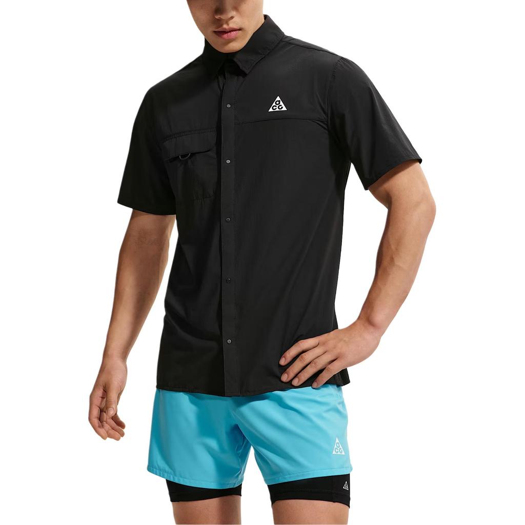 Nike ACG Aireez Sun Protection Quick-Dry Short Sleeve Button Trail Running Jacket Men Jackets IQ4919-010