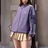 adidas Originals Unisex Dark Purple Woven Windproof Hooded Jacket KV8847