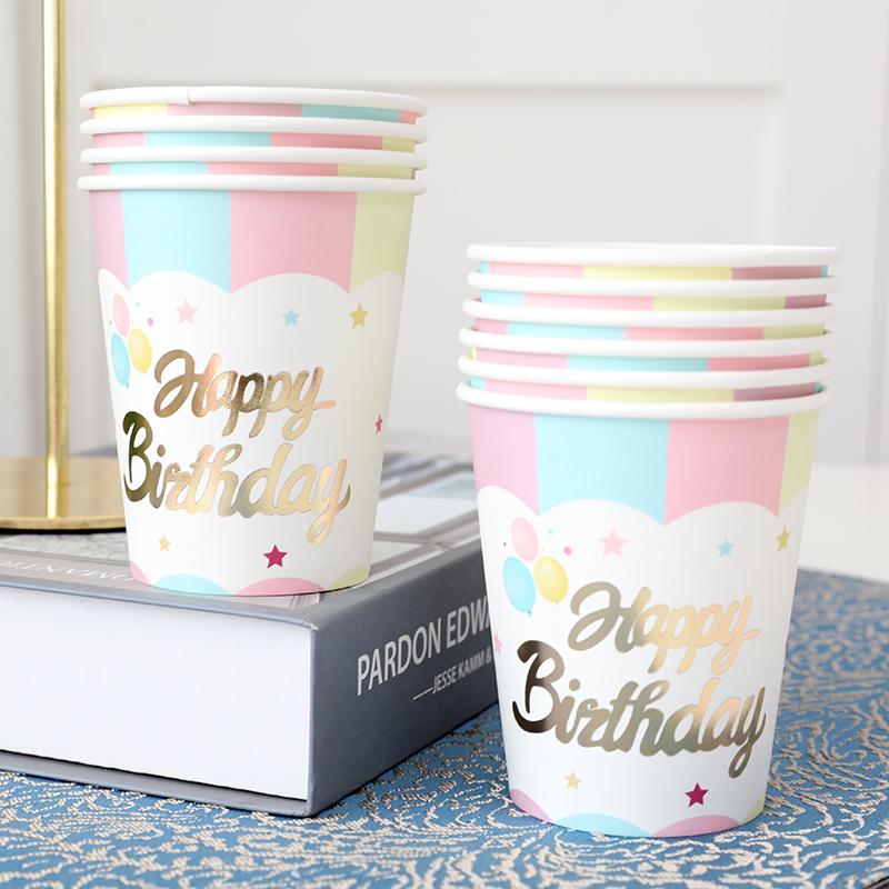 Kids' Party Disposable Tableware: Birthday Tablecloth, Cake Plates, and Dessert Table Decor