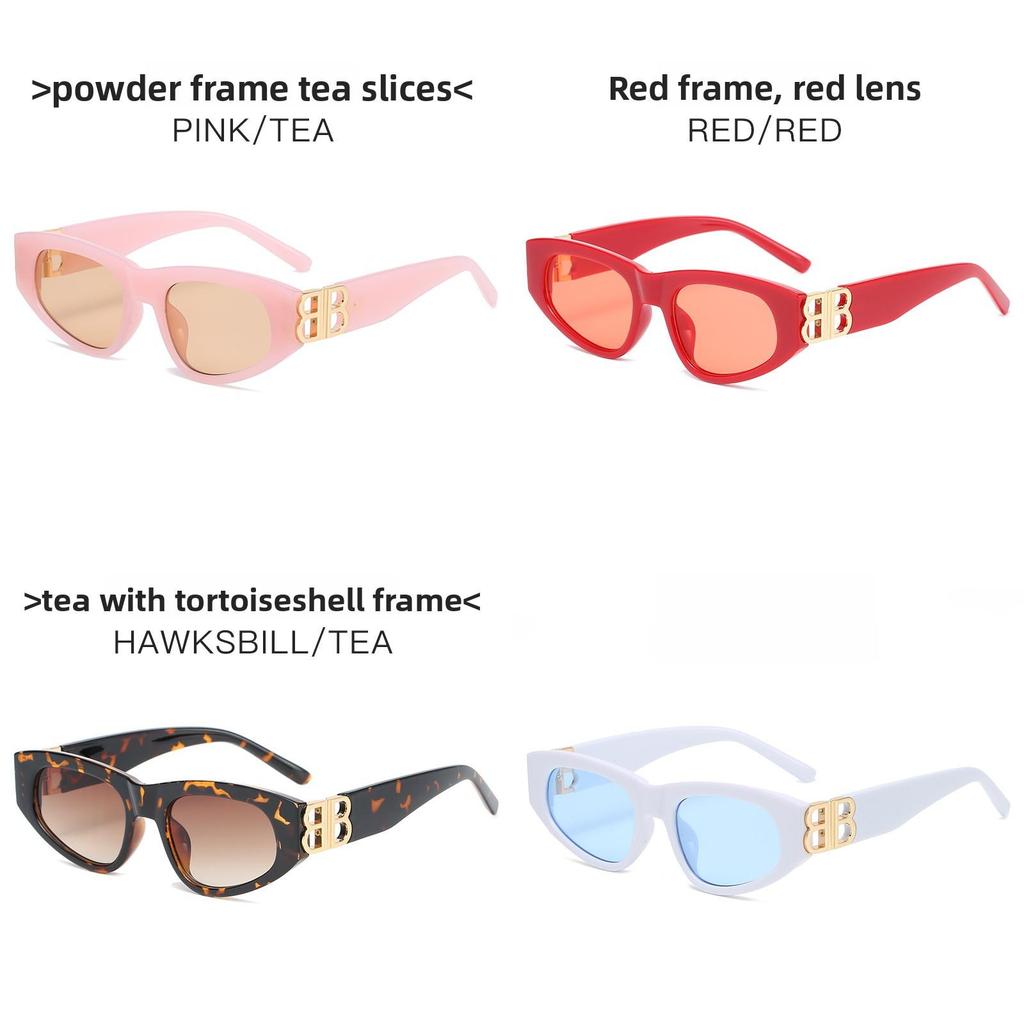 Bb Fashion Cat Eye Sunglasses With Uv400 Protection For Summer Outings And Parties