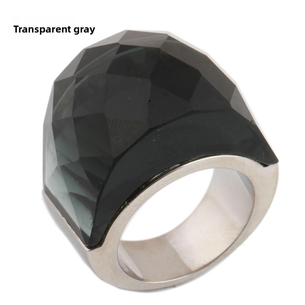 

Модное ретро кольцо из титановой стали в королевском стиле с бриллиантовыми акцентами, эффектное украшение на палец No. 10