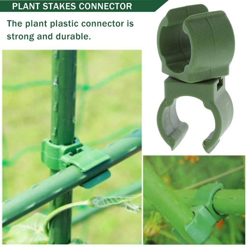 6Pcs Plant Support Trellis Connector Fixed Cross Clip Stake Clips 360 Adjustment Fixed Clamp Gardening Support Accessories