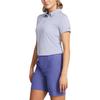 Under Armour Solid Color Casual Slim Fit Polo Shirt Women Tops Light-Blue Purple 1383612-539