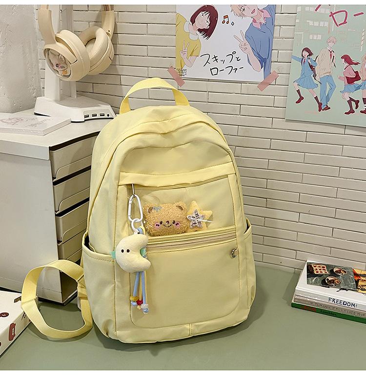 School Bag Summer Korean Ins Sweet Girl Transparent Pain High Value Junior High School