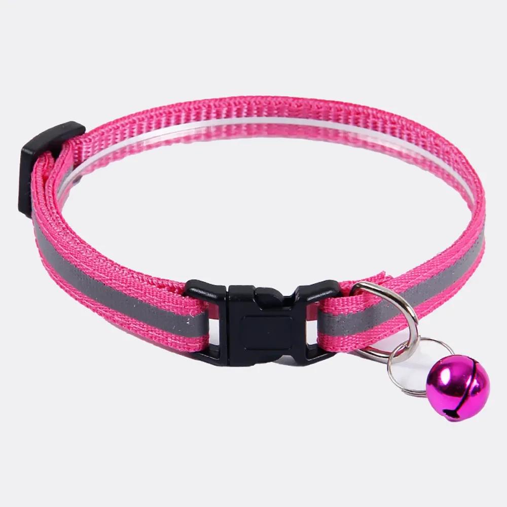 Cute Dog Cat Collar Cat Necklace Adjustable Reflective Colorful Bell Patch Collar Buckle Dog Collar Pet Items Dog Accessories
