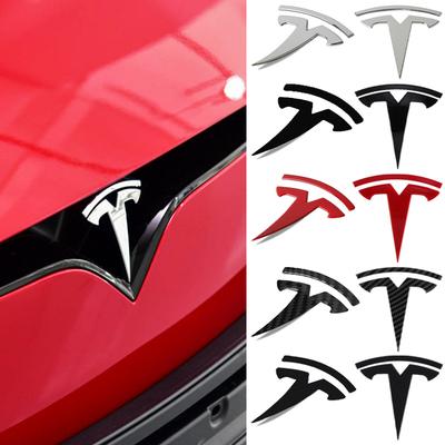 1 pièce Calandre avant de voiture Logo Emblème de coffre Couvercles Autocollant Pour Modèle 3 Modèle Y S X Roadster Cybertruck Jouet SpaceX Bobine Mod