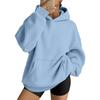 Women's Casual Loose Fit Hoodie with Drop Shoulder and Long Sleeves Pullover Sweatshirt