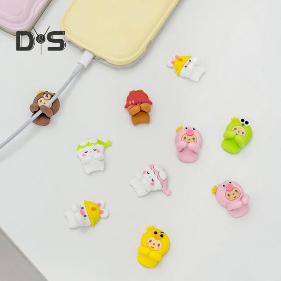 2Pcs Silicone Cable Organizers Multipurpose Wire Management Clips Cute Animal Design Adhesive Cord Holders