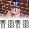 4Pcs Thread Tap Coupling Stainless Steel Garden Hose Quick Connector Water Hose Fitting 3/4inch Pressure Washer Pump Adapter
