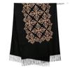 Autumn and winter new hot-selling high-quality embroidered imitation cashmere fashion scarf women's versatile decorative warm fringed long towel