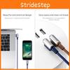 Iphone For 6s 7 Charging Cable Bent Lightning Connector Fast Extended Reach