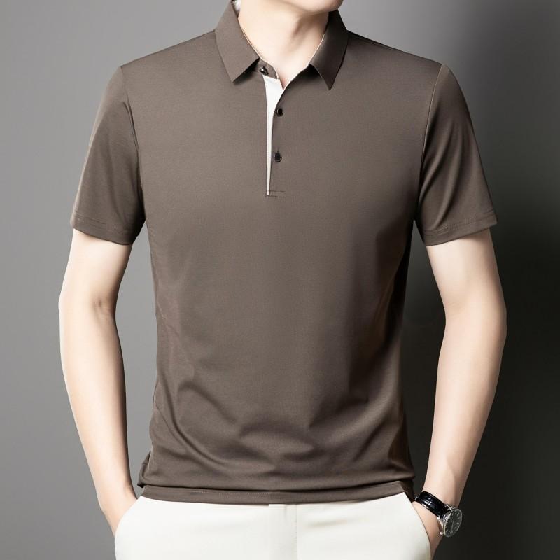 Top Grade Designer Brand Polo Shirt Men Summer New High Short Sleeve Regular Casual Simple Solid Tops Fashions Mens Clothes 2026