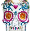 Unique Whiskey Decanter Skull Shape Glass Decanter 350ml Liquor Bottle with Stopper Stylish Display 3D Gothic Home Bar Decor Gift for Men Decor