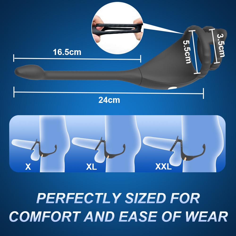 Cock Penis Rings Vibrator APP Control Plug Anal Butt Stimulator Delayed Ejaculation Vibrating 9 Mode Sex Toy For Men Couple