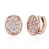 ELLE Jewelry 14K GF Ballroom Round Stone One-Touch Earrings ELGPEE549