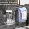 2 Pezzi Scatola Salviette Umidificate per Bagno Montabile a Parete Trasparente Impermeabile Grande Capacità Antiscivolo Organizer per Carta da Cucina Porta Rotolo di Carta Igienica