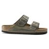 Klapki Unisex Birkenstock Arizona Soft Footbed Oiled Leather Zielone Narrow Wąskie (1019377) 38.0