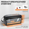 PowMr GER Disponibile 200Ah 12.8V Lunga Durata Ciclo 2560Wh Supporto Parallelo e Serie Accumulo Energia Batteria Solare Ioni di Litio