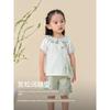 David Bella Girls' Five-Piece Pants Set Children's Chinese Style Hanfu Two-Piece Set Stylish New Summer Outfit Baby Clothes
