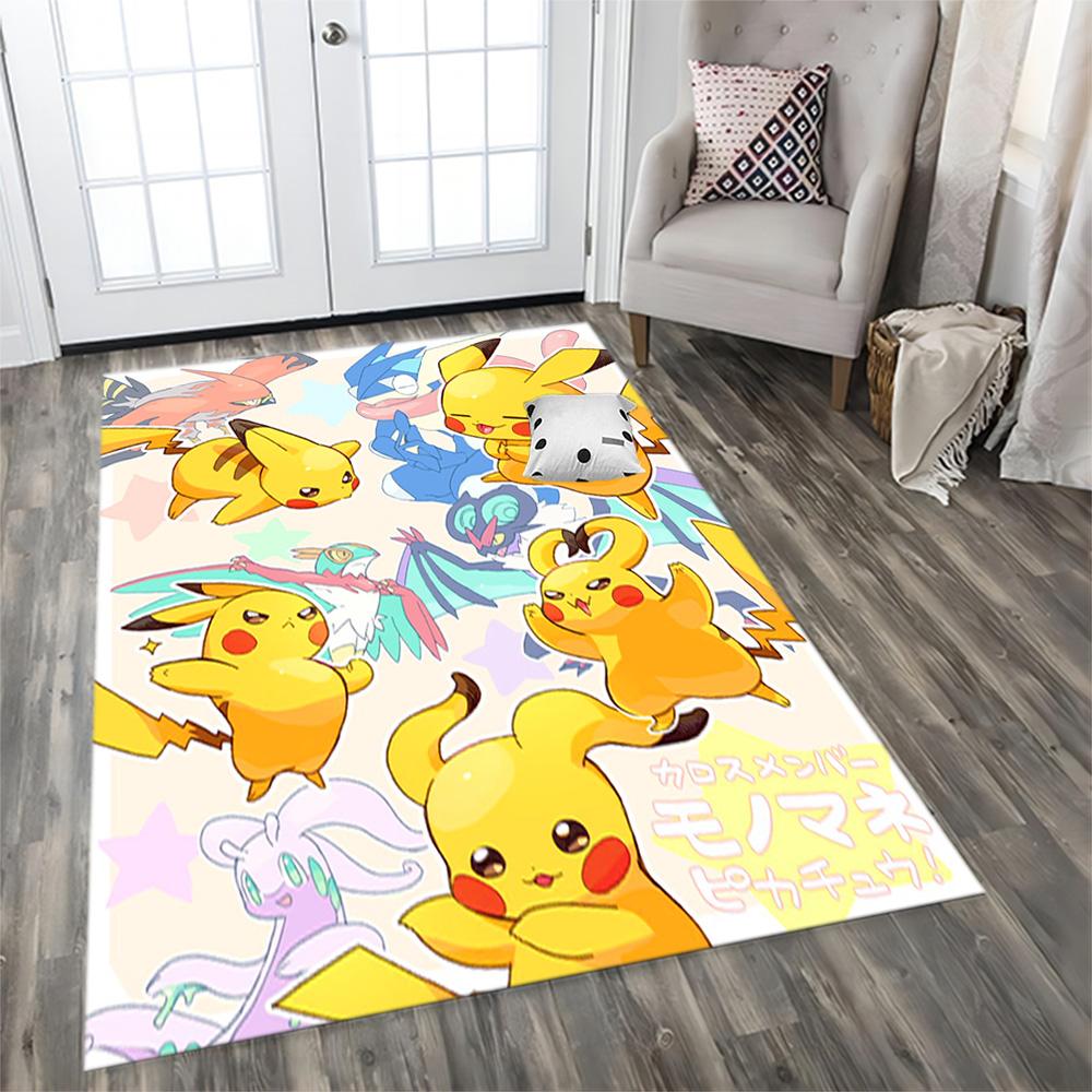 Pikachu Energy Burst rug for living rooms, bedrooms, home décor, and as gifts.