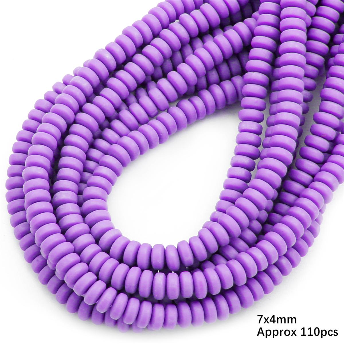 

110 шт./пакет 7x4 мм плоские круглые бусины из полимерной смолы и глины, диск, свободная прокладка, бусины ручной работы для изготовления ювелирных изделий своими руками, браслеты, ожерелья, поделки 39 см/15