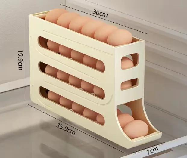 Automatischer rollender Eierhalter Küche Kühlschrank Eieraufbewahrungsbox Große Kapazität Spezielle rollende Eieraufbewahrungsbox für die Küche