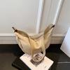 Casual simple dumpling bag nylon canvas bag female messenger bag versatile breast bag lightweight underarm bag
