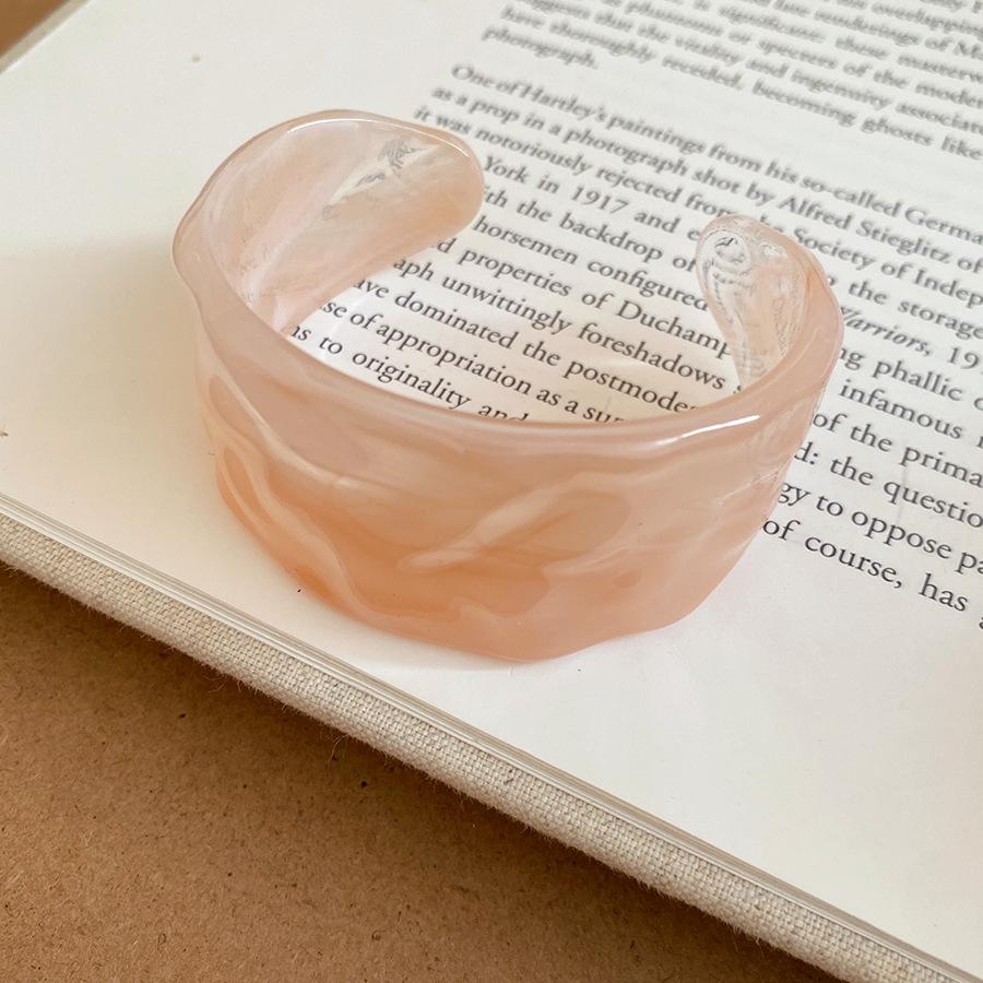 Europejski i Amerykański Akrylowy Geometryczny Okrągły Bransoletka - Luksusowa Wysokiej Klasy Przesadzona Biżuteria Ręczna