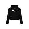 Logo Printed Sports Autumn Sweatshirt for Women Black