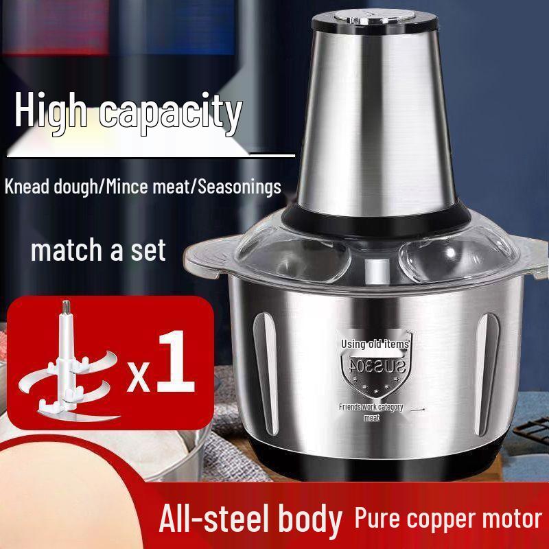 German Electric Meat Grinder & Vegetable Chopper: Stainless Steel, Multi-Functional Blender & Chili Cooker