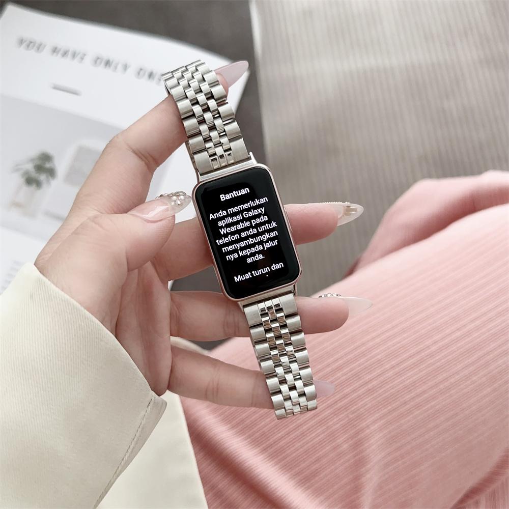 

Ремешок для Huawei Watch Fit 3, браслет из нержавеющей стали, роскошный металлический ремешок для часов для Huawei Fit 3, аксессуары For Huawei Watch Fit 3 серебряный