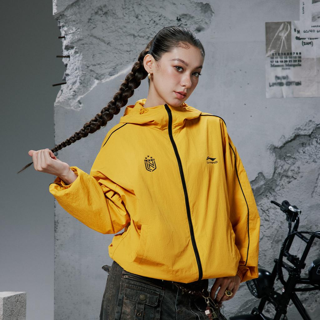 Li Ning Sports Lifestyle Series Brand Logo Zip Hooded Casual Windbreaker Unisex Outerwear AFDVH29-5