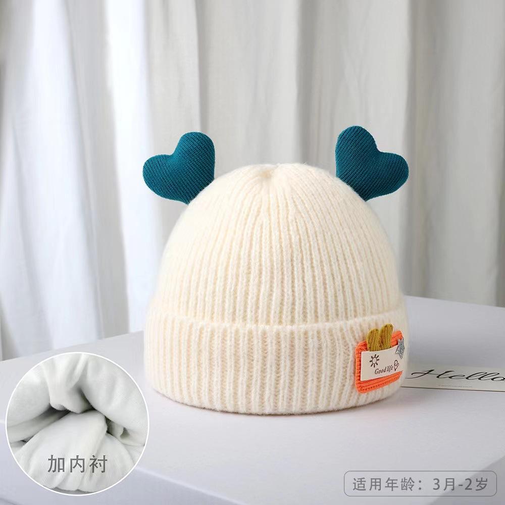 Bear Plush Baby Hat Autumn and Winter Baby Hat Scarf Integrated Two-piece Set Children's Thermal Ear Protection Hat Super Cute
