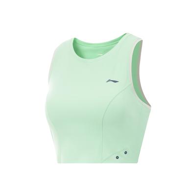 Fitness Series Versatile Casual Fashion Quick-Dry Round Neck Cool Sleeveless Vest Women Tops Fluorescent-Light-Green AVSV194-4