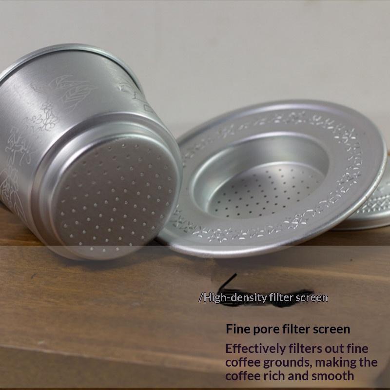 1 Zestaw Przenośny Drip do Kawy Wietnamski Filtr do Kawy Kompaktowe Akcesoria do Kawy Aluminiowe Akcesoria do Kawy Dla Miłośników Unikalny