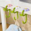 Cute Flower-Shaped Bag Hook Removable Adjustable Desk-Edge Hook Punch-free Desktop Storage Hook for Office Headphones Backpacks