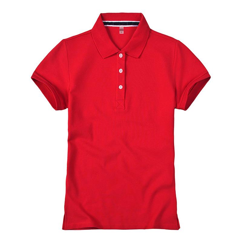 Korean Style Women's Slim Fit Short Sleeve Polo Shirt