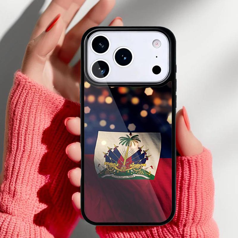 Haiti Haitian Flag print Phone Case for iPhone 17 16 15 14 13 Pro Max Back Cover for 12 11 Pro Coque