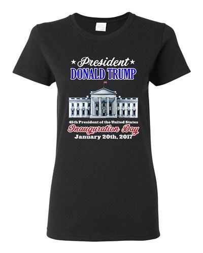 Ladies Donald Trump White House Inauguration Day 45th President DT T-Shirt Tee Unisex T-Shirt S