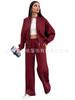 2024 Spring and Autumn Sweater Two-piece Women's Clothing European and American Cross-border Trend Fashion Casual Zipper Cardigan Trousers