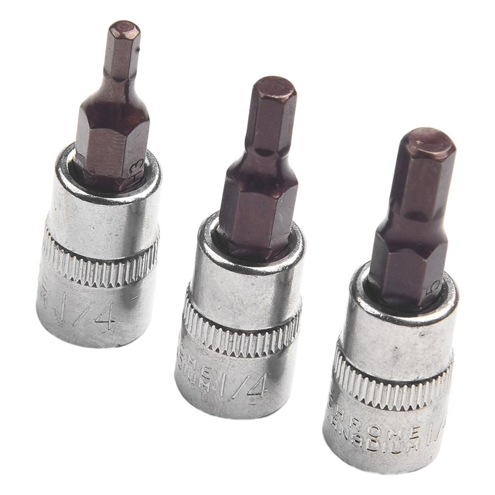 Screwdriver Bit 1/4 Inch 3Pcs Chrome Vanadium Steel