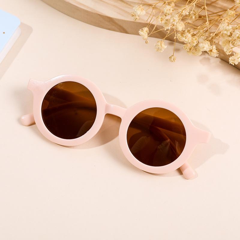 Fashion Round Frame Multi-Color Matte Round Frame Glasses Uv400 Uv Protection Baby Men'S And Women'S Children'S Glasses