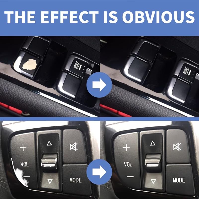 Car Touch-Up Paint Pen – Black Interior Console Silver Wheel Hubs One-Step Scratch Repair Restoration Touchup Paint2