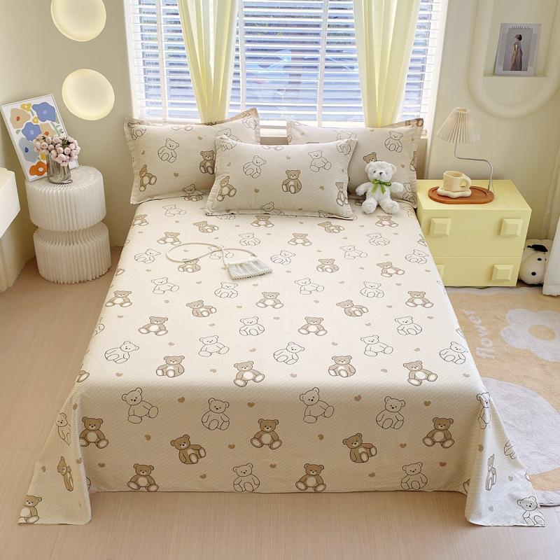 100% Baumwolle Bettlaken Pflanzen Blumen Gedruckt Einzel Doppel Top King Laken Reine Baumwolle Einzelgröße Kinder Bettwäsche (Kein Kissenbezug)