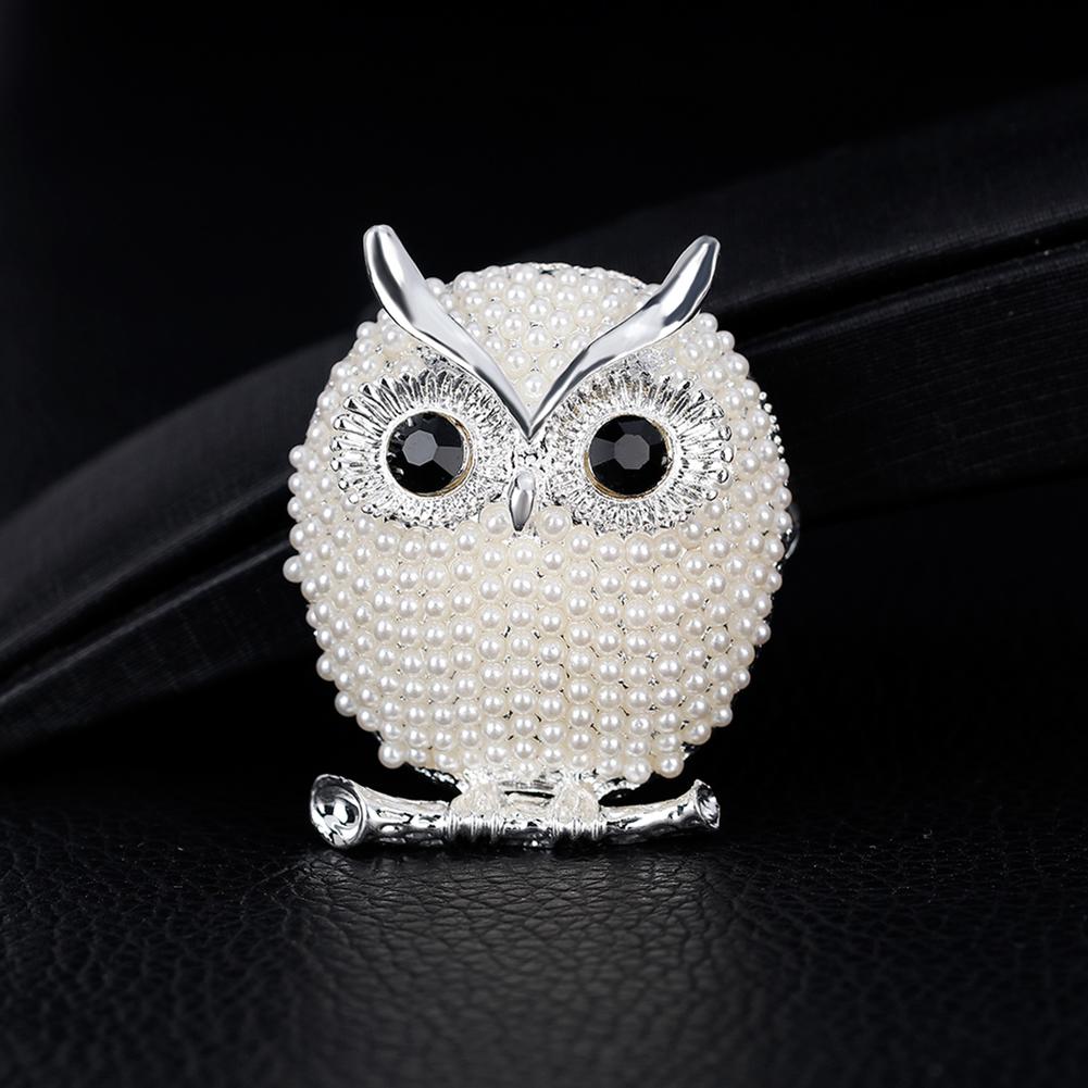 Women Pearl Brooches Cartoon Owl Animal Brooches Party Accessories Wedding Decoration Christmas Jewelry Brooch