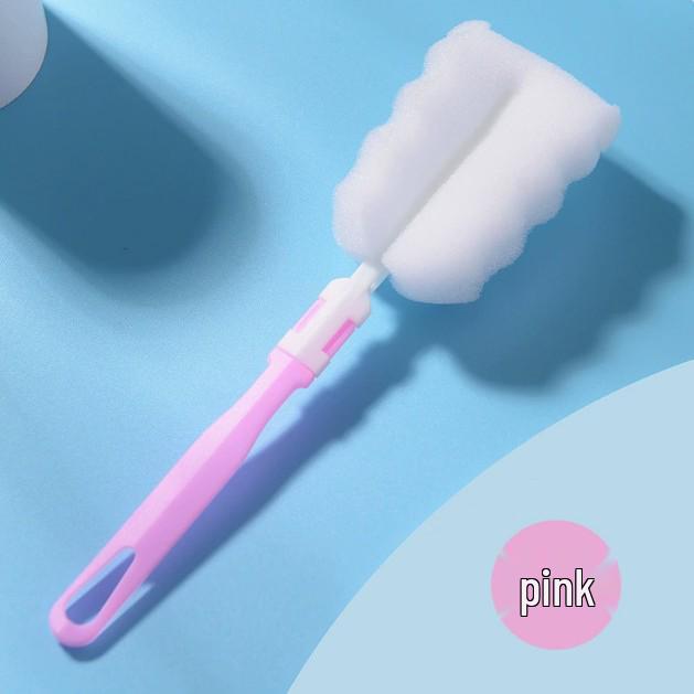 Long-Handle Detachable Sponge Cleaning Brush for Insulated Cups & Baby Bottles