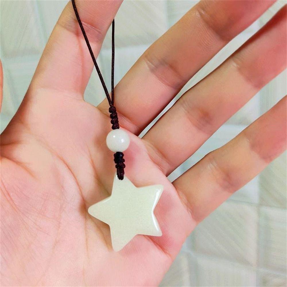 Strap Lanyard Star Pendant Glow in Dark Phone Chain Fashion Luminous Star Keychain Bag Decoration