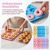 1PC Silicone Donut Mold Baking Utensils Cake Chocolate Round Mold High Temperature Resistant Pudding Macaron Cake Mold Pastry