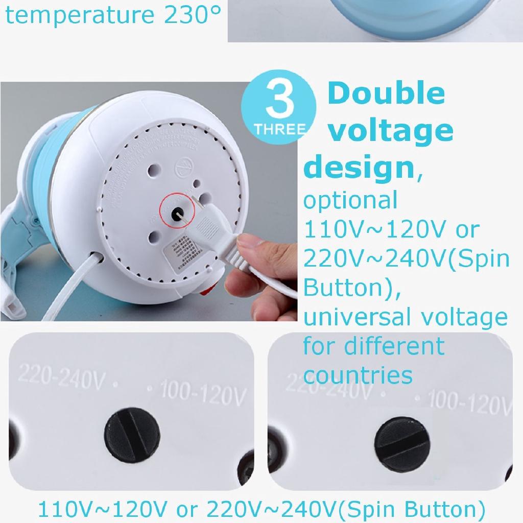 Czajnik elektryczny przenośny 680W Silikonowy Mini Składany Czajniki Elektryczne 110-240V Czajnik Podróżny