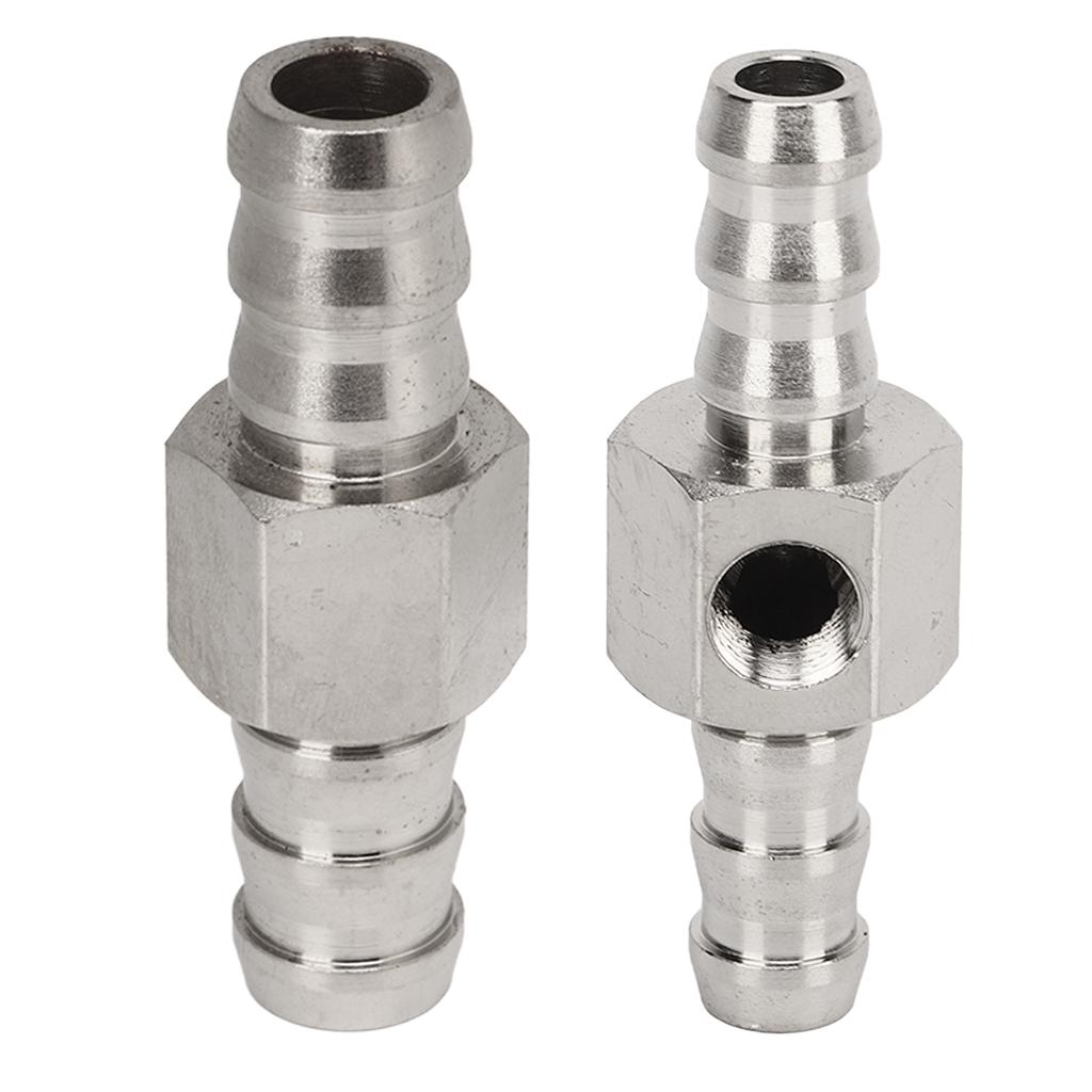 Fuel Pressure T Fitting Adapter T Fitting Adapter 304 Stainless Steel Rubber High Performance For Fuel Pressure Gauge Or Sensor Fuel System 2